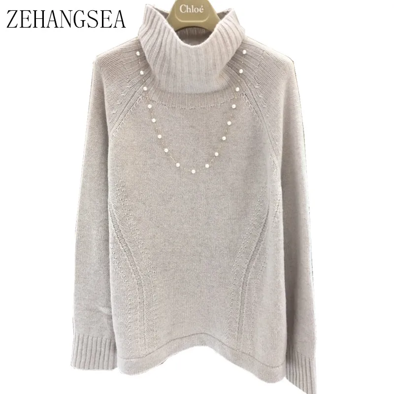 ZEHANGSEA-Winter 18 new women's cashmere sweater high collar solid color loose pullover Korean version of the wild women's shirt
ZEHANGSEA-Winter 18 new women's cashmere sweater high collar solid color loose pullover Korean version of the wild women's shirt