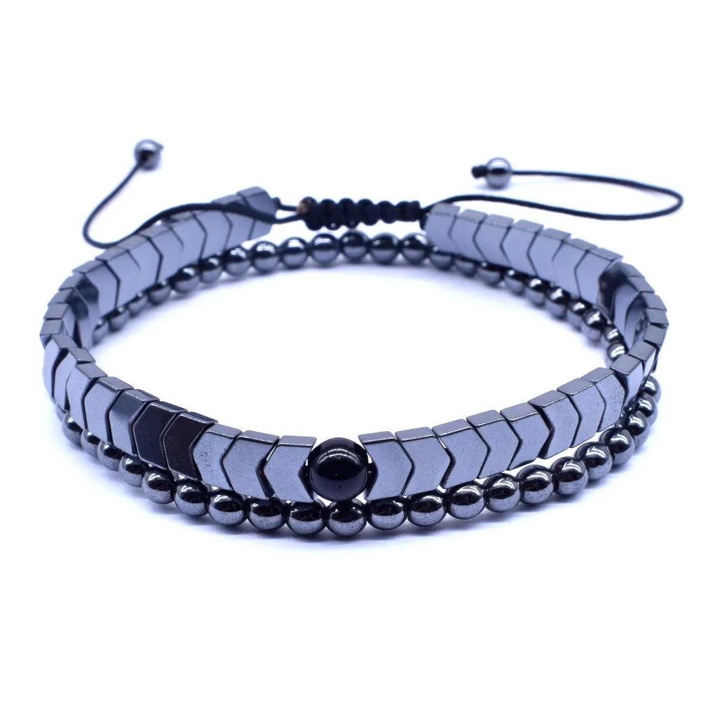 2 Pcs/ Set New Design Geometric Pattern Arrow Beads Hematite Bracelet Men Jewelry European Fashion Beads Chain Bracelet Gifts
2 Pcs/ Set New Design Geometric Pattern Arrow Beads Hematite Bracelet Men Jewelry European Fashion Beads Chain Bracelet Gifts