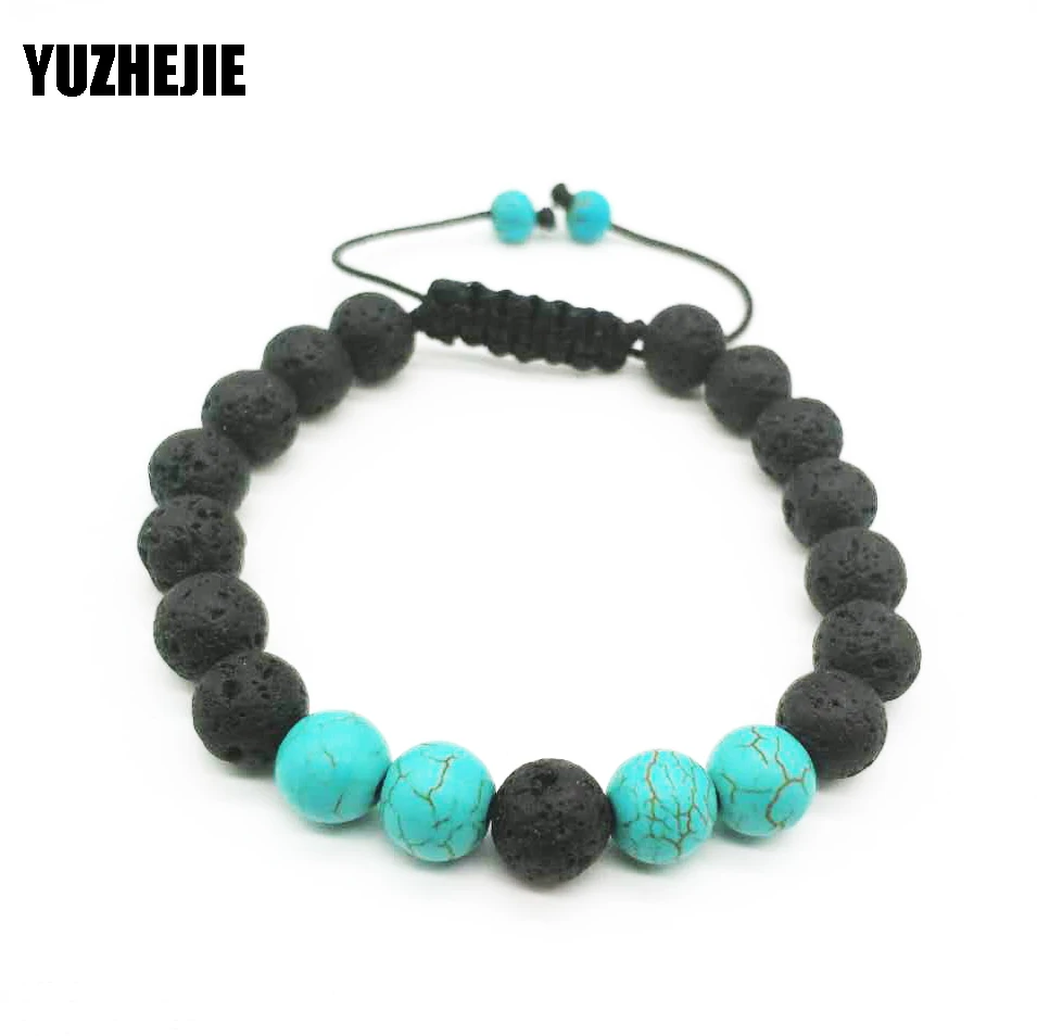 YUZHEJIE Drop Shipping tiger eyes spar adjustable Bracelet Men Natural Black Lava Volcanic Stone Beaded Bracelets Women
YUZHEJIE Drop Shipping tiger eyes spar adjustable Bracelet Men Natural Black Lava Volcanic Stone Beaded Bracelets Women