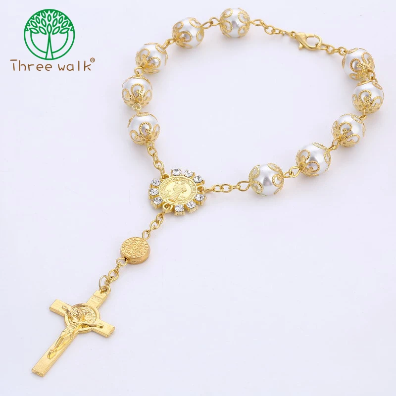 10pcs Top Quality Catholic Rosary Necklace Glass Pearl Beads Decade Rosary Pendent For Women
10pcs Top Quality Catholic Rosary Necklace Glass Pearl Beads Decade Rosary Pendent For Women