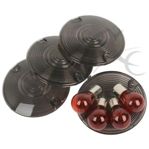 Smoked Turn Signal Lens Bulbs For Harley Touring FL Electra Tour Glide Road King
Smoked Turn Signal Lens Bulbs For Harley Touring FL Electra Tour Glide Road King