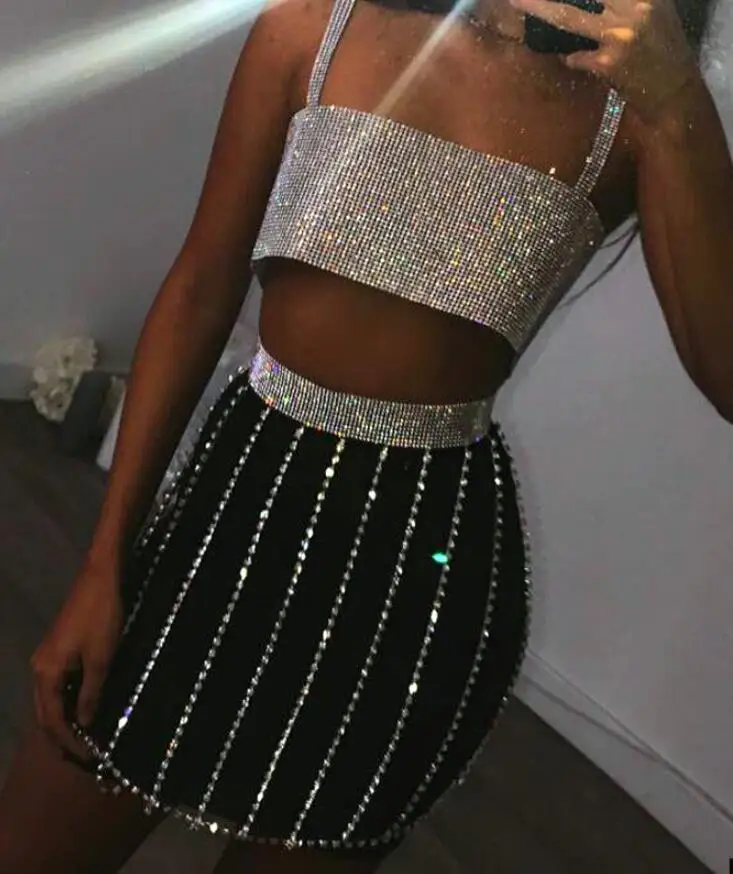 Fashion Style WRB1017 Women Silver Chains Acrylic Rhinestone Necklace Bra Costume Body Wear Chain Crop Tops Party Jewelry 3Color
Fashion Style WRB1017 Women Silver Chains Acrylic Rhinestone Necklace Bra Costume Body Wear Chain Crop Tops Party Jewelry 3Color