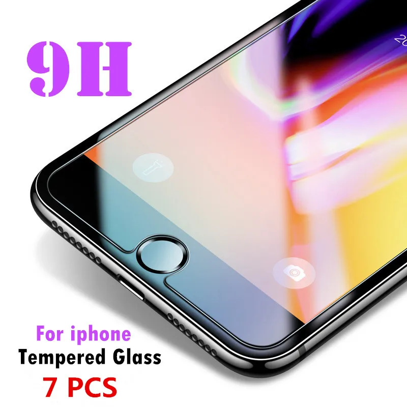 2.5D Закаленное стекло для iPhone 7 8 6 X XS MAX XR 4 4s 5 5s SE 5c защитная пленка экрана Plus