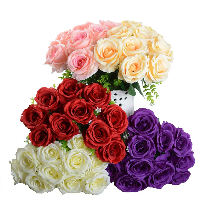 45cm Rose flowers Cloth plastic Artificial Flowers Bouquet 10 Head Bud Cheap Fake Flowers for Home Wedding Decoration indoor
45cm Rose flowers Cloth plastic Artificial Flowers Bouquet 10 Head Bud Cheap Fake Flowers for Home Wedding Decoration indoor