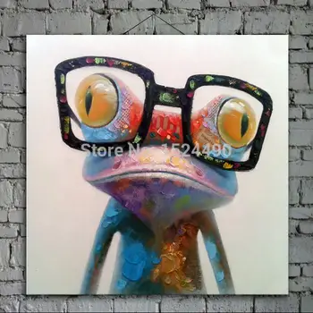 Mintura Handpainted Cartoon Oil Painting On Canvas Abstract Animal Picture Wall Decor For Home Decoration 1pc Happy Frog Glasses
Mintura Handpainted Cartoon Oil Painting On Canvas Abstract Animal Picture Wall Decor For Home Decoration 1pc Happy Frog Glasses