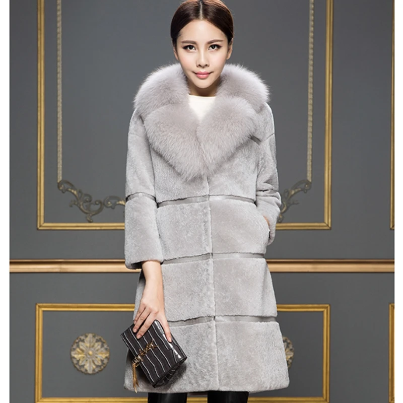 2019 Autumn Winter Faux Fur Coat Korean Female New Sheep Shearing Fur One Coat Long Section Imitation Fox Fur Collar Fur Coat
2019 Autumn Winter Faux Fur Coat Korean Female New Sheep Shearing Fur One Coat Long Section Imitation Fox Fur Collar Fur Coat
