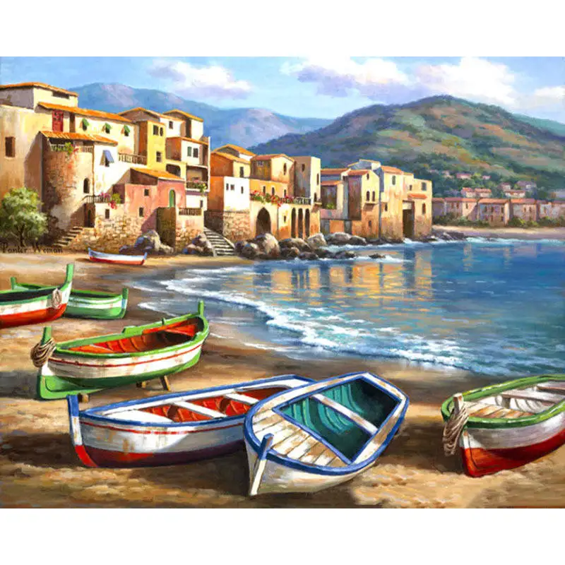 Framed Seaside town Sky Ocean Painting By Numbers Ships and ships Coloring By Numbers for living room decoration
Framed Seaside town Sky Ocean Painting By Numbers Ships and ships Coloring By Numbers for living room decoration