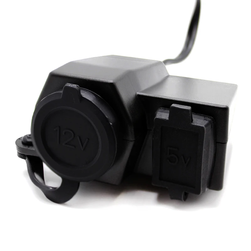 Nuoxintr 2.1A Weatherproof Motorcycle USB Cell phone GPS Cigarette Lighter Charger for 12V Harley Suzuki Yamaha Kawasaki BMW