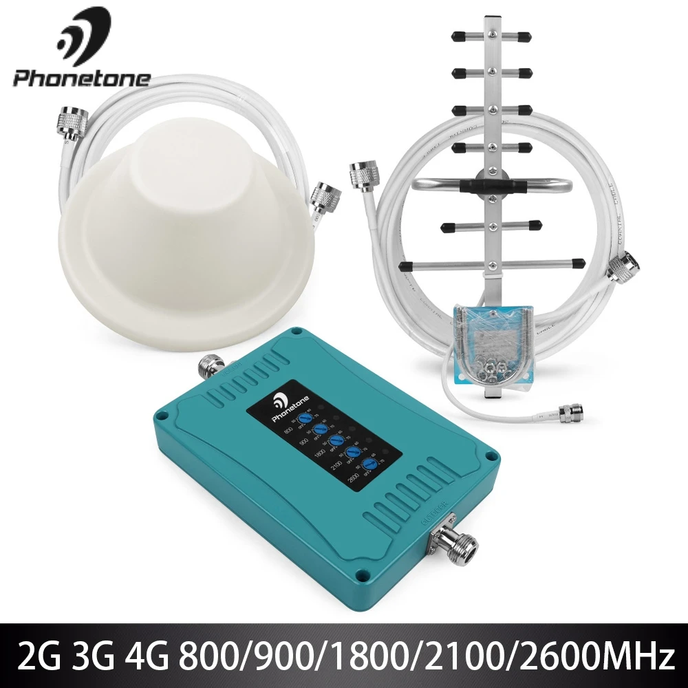 2G 3G 4G Cellular Signal Amplifier Five Band 800/900/1800/2100/2600MHz Mobile Signal Booster 70dB GSM 4G lte Signal Repeater Set
2G 3G 4G Cellular Signal Amplifier Five Band 800/900/1800/2100/2600MHz Mobile Signal Booster 70dB GSM 4G lte Signal Repeater Set