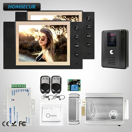 HOMSECUR 8" Video Door Phone Intercom System Electric Lock+Keys Included TC011-B + TM801-B
HOMSECUR 8" Video Door Phone Intercom System Electric Lock+Keys Included TC011-B + TM801-B