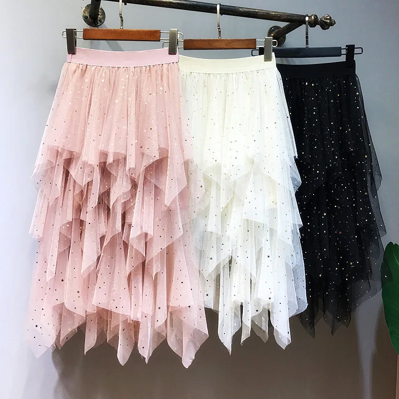 Black Pink Ruffle Tulle Skirts Women Tutu High Waist 2019 Korean Fashion Midi Skirts for Women Summer Skirt Tule Rok Jupe Femme
Black Pink Ruffle Tulle Skirts Women Tutu High Waist 2019 Korean Fashion Midi Skirts for Women Summer Skirt Tule Rok Jupe Femme