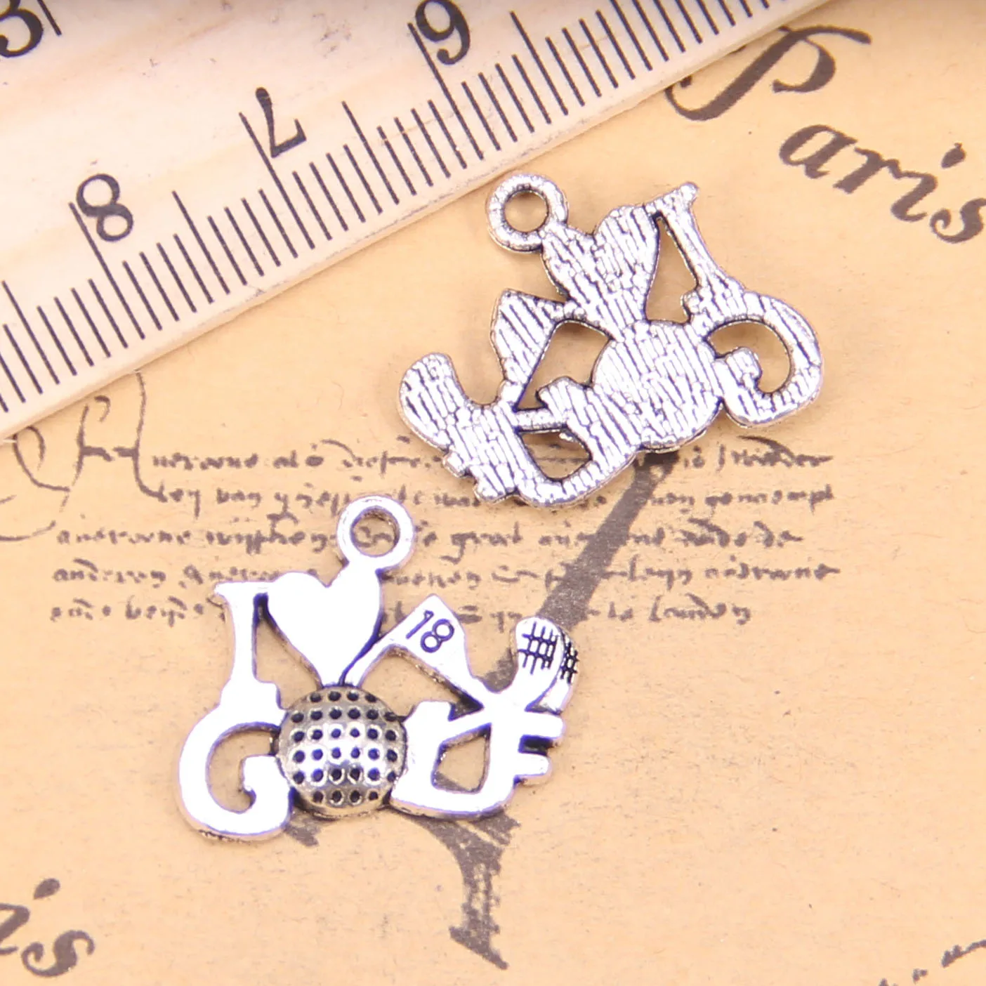 54pcs Jewelry Charms I love golf 17x22mm Antique Silver Plated Pendants Making DIY Handmade Tibetan Silver Jewelry
54pcs Jewelry Charms I love golf 17x22mm Antique Silver Plated Pendants Making DIY Handmade Tibetan Silver Jewelry