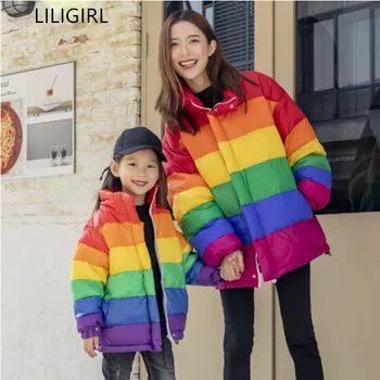 LILIGIRL Family Matching Clotheses Stripe Rainbow Cotton Outwear Loose Matching Family Outfits Warm Winter Family Clothes
LILIGIRL Family Matching Clotheses Stripe Rainbow Cotton Outwear Loose Matching Family Outfits Warm Winter Family Clothes