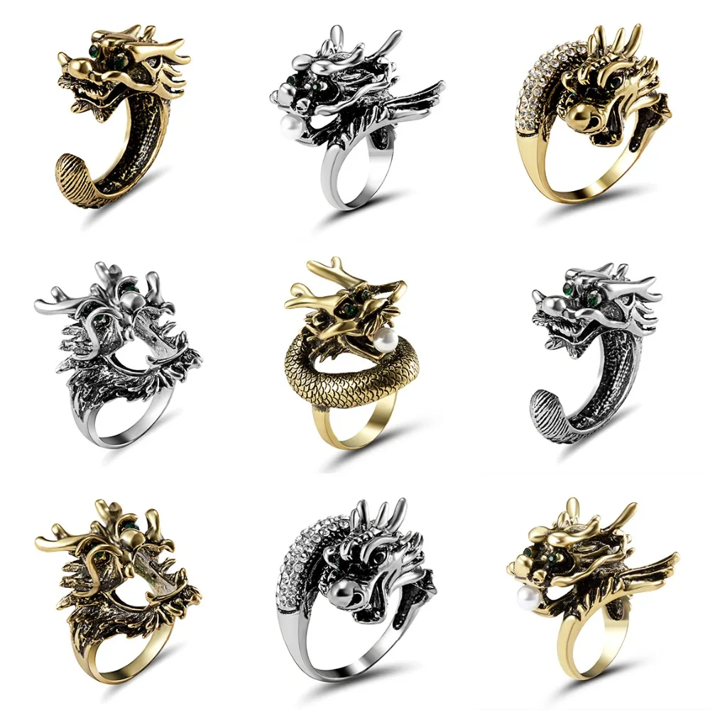Rinhoo Handmade Antique Opening Rings Vintage Faucet Punk Exaggerated Cuff Rings Unique Chinese Style Dragon Rings Party Jewelry
Rinhoo Handmade Antique Opening Rings Vintage Faucet Punk Exaggerated Cuff Rings Unique Chinese Style Dragon Rings Party Jewelry