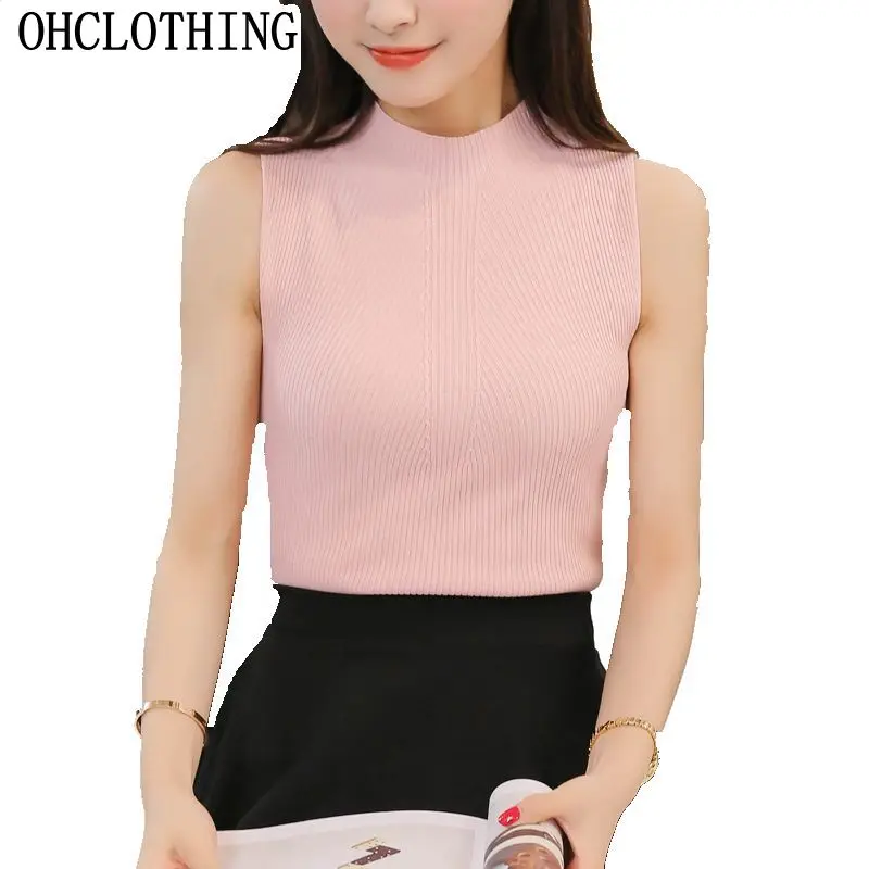 2017 The Korean version of the new spring and summer half knitted vest a slim slim sleeveless blouse shirt sling
2017 The Korean version of the new spring and summer half knitted vest a slim slim sleeveless blouse shirt sling