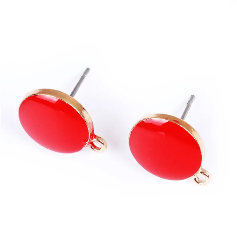 DoreenBeads Zinc Based Alloy Ear Post Stud Earrings Findings Round Gold Red Enamel W/ Loop DIY Jewelry 15mm x 12mm, 20 PCs
DoreenBeads Zinc Based Alloy Ear Post Stud Earrings Findings Round Gold Red Enamel W/ Loop DIY Jewelry 15mm x 12mm, 20 PCs