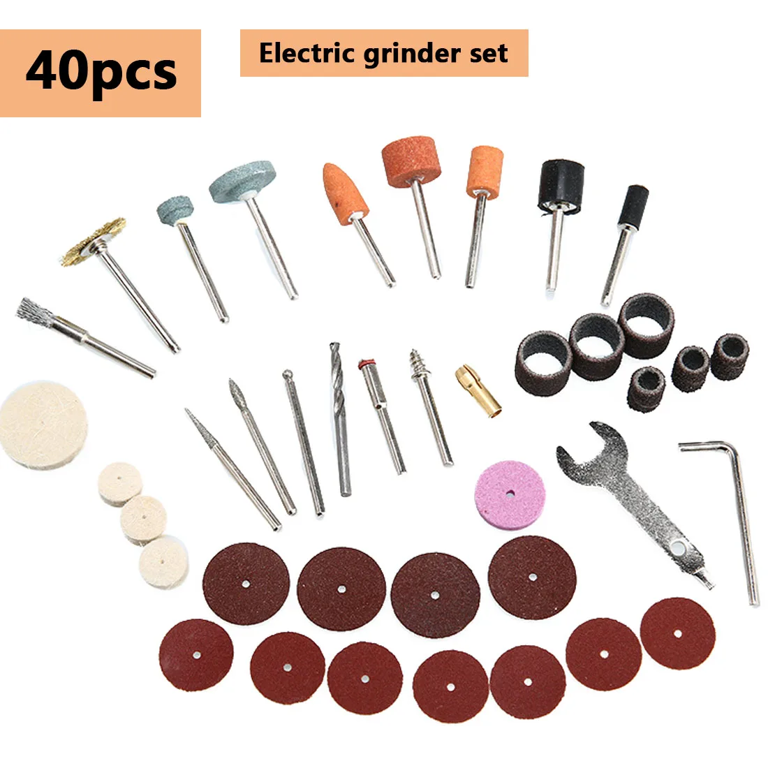 40pcs Rotary Power Tool Set For 3.2 mm Shank Sanding Polish Cutting Accessory Bit Set Mini Drill Kit Abrasive Tool
40pcs Rotary Power Tool Set For 3.2 mm Shank Sanding Polish Cutting Accessory Bit Set Mini Drill Kit Abrasive Tool