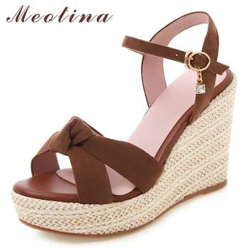 Meotina Women Sandals Summer Shoes Buckle Platform Wedges Heels Shoes Crystal Extreme High Heels Sandals Ladies Plus Size 34-43
Meotina Women Sandals Summer Shoes Buckle Platform Wedges Heels Shoes Crystal Extreme High Heels Sandals Ladies Plus Size 34-43
