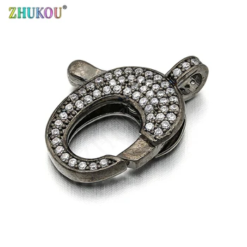17*22mm Brass Cubic Zirconia Lobster Clasps Hooks for Diy Jewelry Findings Accessories, Mixed Color, Hole: 3mm, Model: VK49
17*22mm Brass Cubic Zirconia Lobster Clasps Hooks for Diy Jewelry Findings Accessories, Mixed Color, Hole: 3mm, Model: VK49