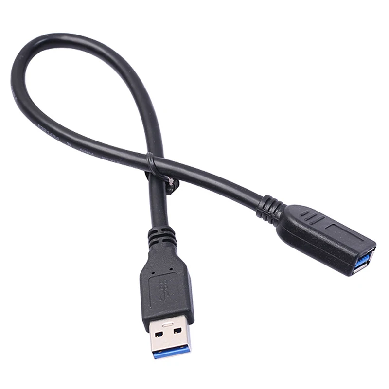 Mayitr High Speed 13inch USB Extension Cable Professional USB 3.0 Type A Male to Female Cables BLACK For PC / Notebook