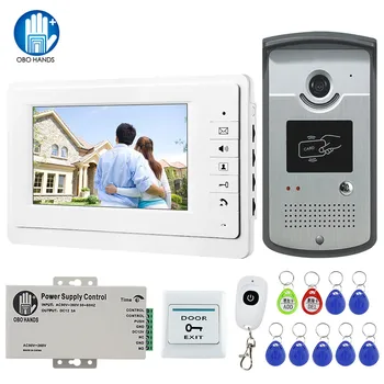 7inch Video Intercom System Kit Set Color Video Door Phone Monitor + Outdoor Camera RFID Access Reader Waterproof+5 Keyfobs tags
7inch Video Intercom System Kit Set Color Video Door Phone Monitor + Outdoor Camera RFID Access Reader Waterproof+5 Keyfobs tags