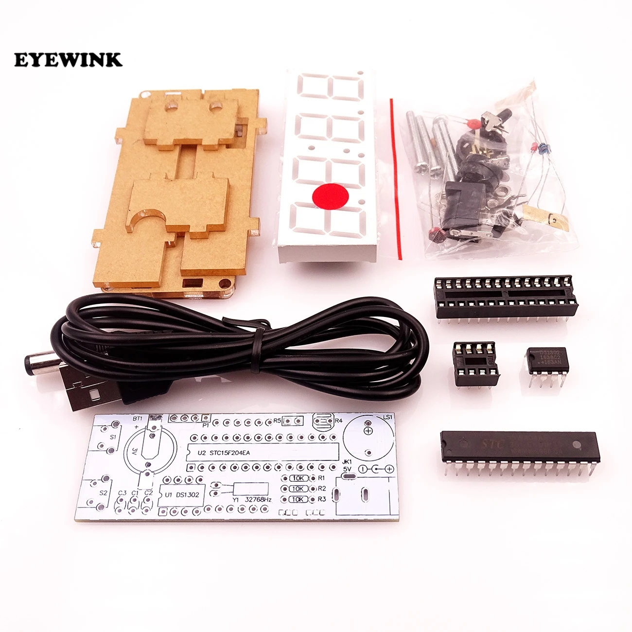 LED Electronic Clock Time Thermometer Microcontroller Digital Clock DIY Kit With Tutorial
LED Electronic Clock Time Thermometer Microcontroller Digital Clock DIY Kit With Tutorial