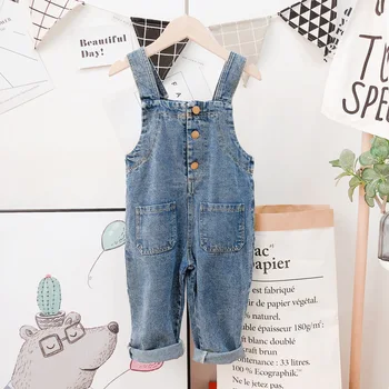 Fashion Baby Girl Jeans Old Blue Denim Suspender Trousers Children Straight Overalls Pants Toddler Boys Denim Jumpsuit Kids 1-6T
Fashion Baby Girl Jeans Old Blue Denim Suspender Trousers Children Straight Overalls Pants Toddler Boys Denim Jumpsuit Kids 1-6T