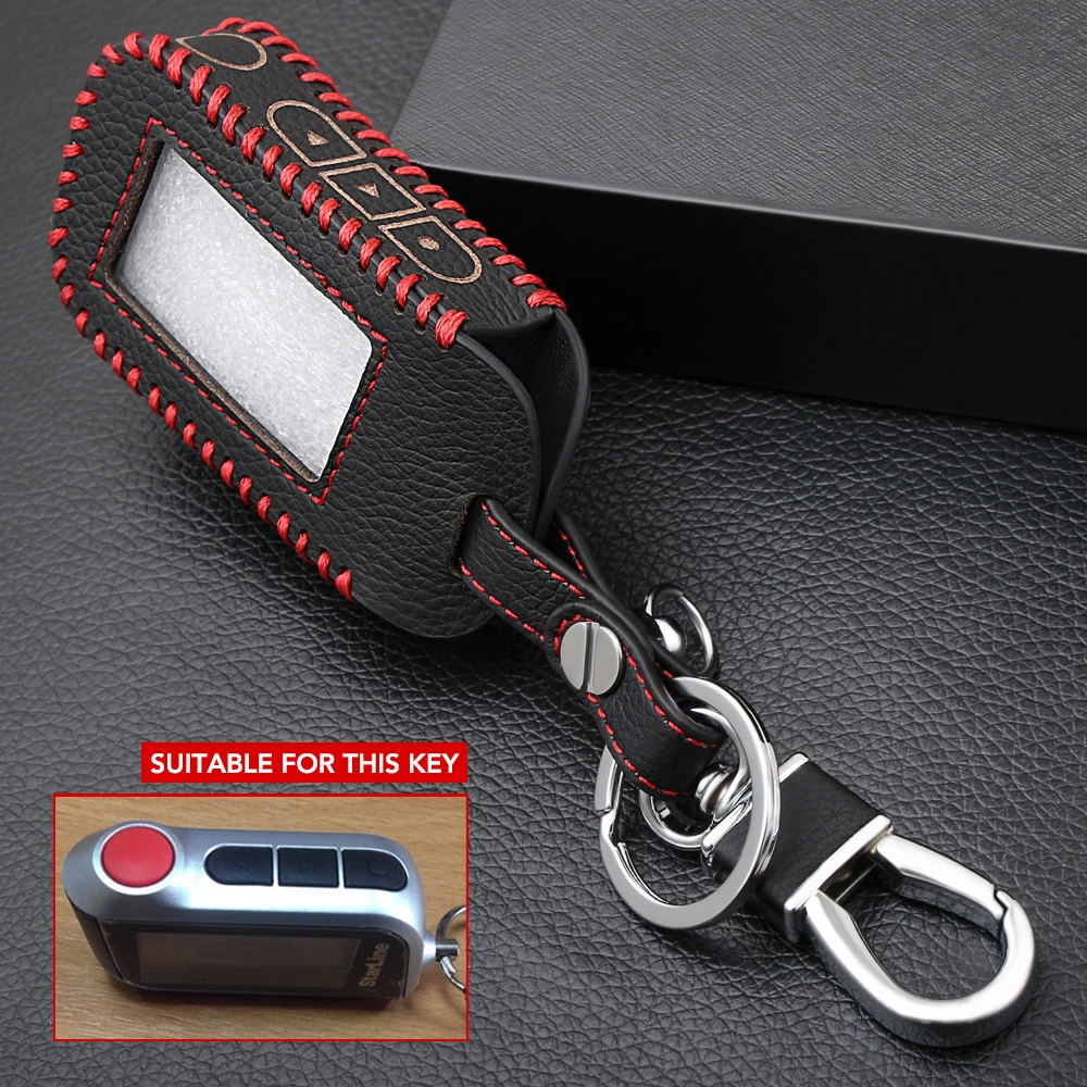 A93 Leather Key Case for Russian Version Two-Way Car Alarm Remote Control LCD For Starline A93 / A63 Key Fob Cover
A93 Leather Key Case for Russian Version Two-Way Car Alarm Remote Control LCD For Starline A93 / A63 Key Fob Cover