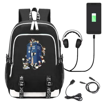 New TV Doctor Who USB Backpack School Bookbag Knapsack Cosplay Black Unisex Laptop Travel Shoulder Bag Cartoon Boys Girls Bags
New TV Doctor Who USB Backpack School Bookbag Knapsack Cosplay Black Unisex Laptop Travel Shoulder Bag Cartoon Boys Girls Bags