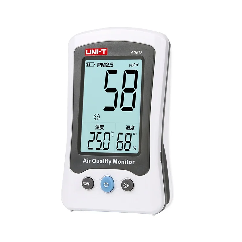 UNI-T A25D Desktop PM2.5 Testers Air Quality Measurement 0~500ug/Cubic meters Auto Range Overload Indication
UNI-T A25D Desktop PM2.5 Testers Air Quality Measurement 0~500ug/Cubic meters Auto Range Overload Indication