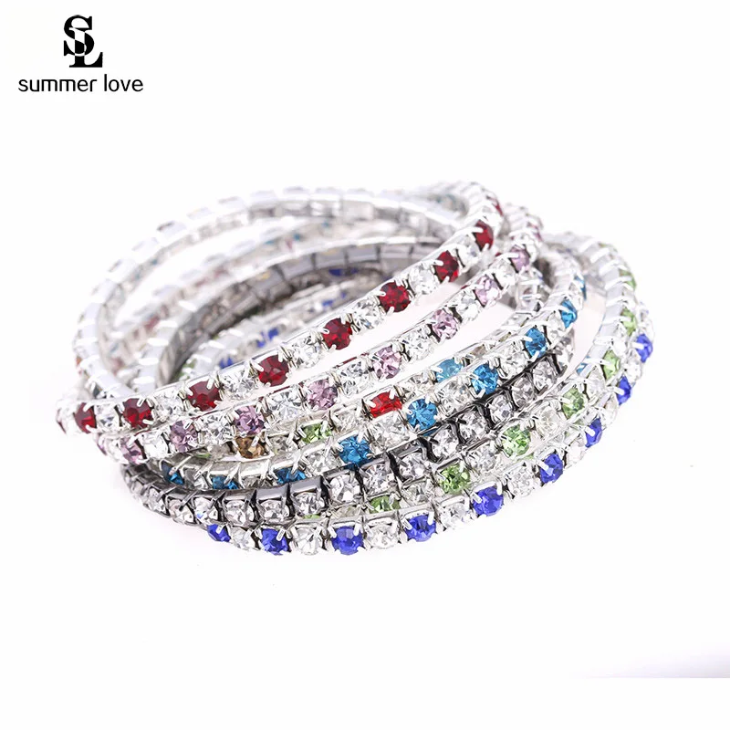 Summer Love 7 Colors Crystal Bracelets Bangle Women Adjustable Elegance Girl Bracelet Wedding Jewelry Romantic Gift Cheap price
Summer Love 7 Colors Crystal Bracelets Bangle Women Adjustable Elegance Girl Bracelet Wedding Jewelry Romantic Gift Cheap price