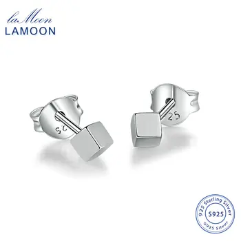 LAMOON S925 Stud Earrings For Women Smooth Cube 100% Real 925 Sterling Silver Simple Style Fine Jewelry Gift LMEY154
LAMOON S925 Stud Earrings For Women Smooth Cube 100% Real 925 Sterling Silver Simple Style Fine Jewelry Gift LMEY154