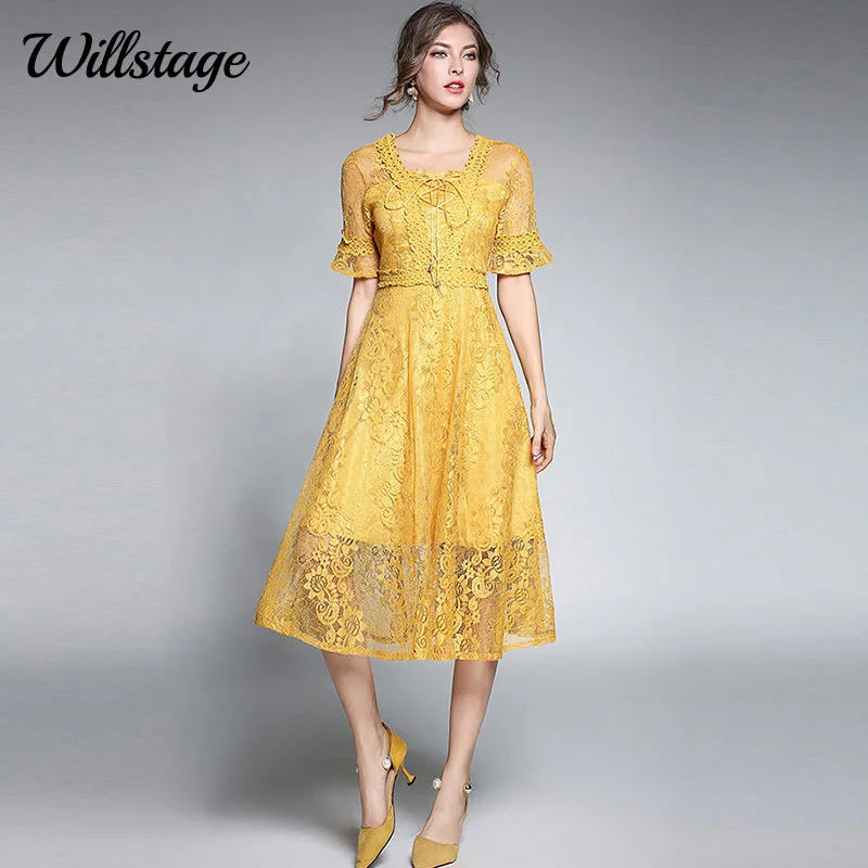 Willstage Black Lace Dresses Short Flare Sleeve Front Lace-up Dress Women Sexy Hollow out Floral Vestidos Summer New 2019 Autumn
Willstage Black Lace Dresses Short Flare Sleeve Front Lace-up Dress Women Sexy Hollow out Floral Vestidos Summer New 2019 Autumn