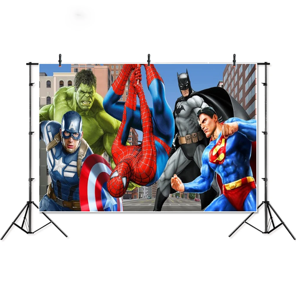Thin Vinyl Super Heroes Spiderman Superman Hulk Children Kids Banner Photography Background Professional Studio Photo Backdrops
Thin Vinyl Super Heroes Spiderman Superman Hulk Children Kids Banner Photography Background Professional Studio Photo Backdrops