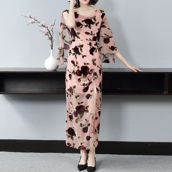 Long Dress High Quality New Women'S Fashion Party Casual Sexy Beach Boho Vintage Elegant Chic Gentlewoman Flower Velvet Dresses
Long Dress High Quality New Women'S Fashion Party Casual Sexy Beach Boho Vintage Elegant Chic Gentlewoman Flower Velvet Dresses