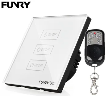 FUNRY ST2 Remote Control Touch Switch EU 3 gang 1 way Crystal Glass Plate Home Switch Control DIY For Led Strips
FUNRY ST2 Remote Control Touch Switch EU 3 gang 1 way Crystal Glass Plate Home Switch Control DIY For Led Strips