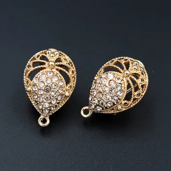 African Dubai Gold Earrings Post with Loop Connectors Drop Paved CZ Findings DIY Metal Chile Middle East Women Wedding Earrings
African Dubai Gold Earrings Post with Loop Connectors Drop Paved CZ Findings DIY Metal Chile Middle East Women Wedding Earrings