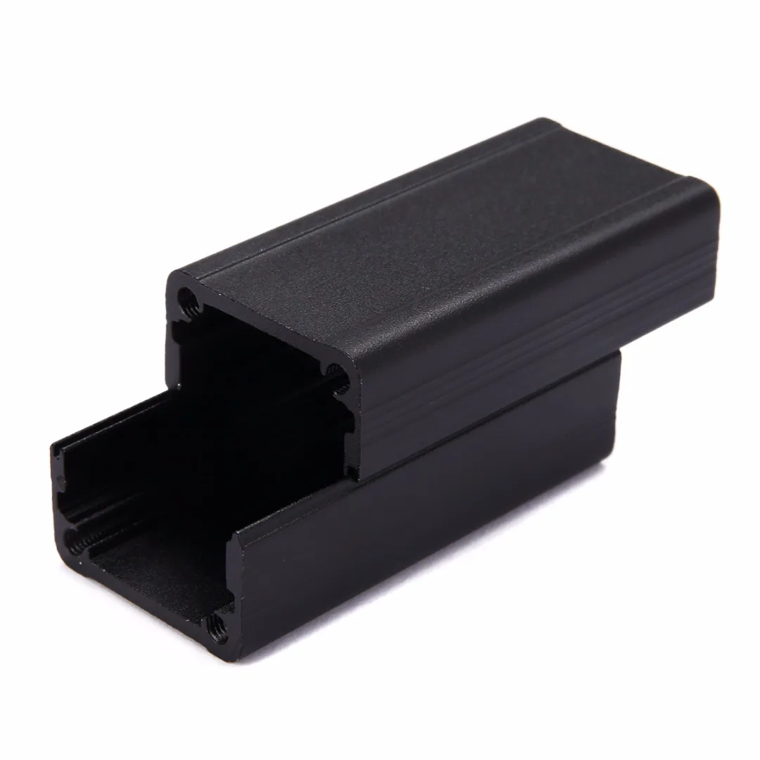 Durable 1 Pcs Extruded Aluminum Electronic Project Box Black DIY Power Supply Units Enclosure Case 50x25x25mm with 8 Screws