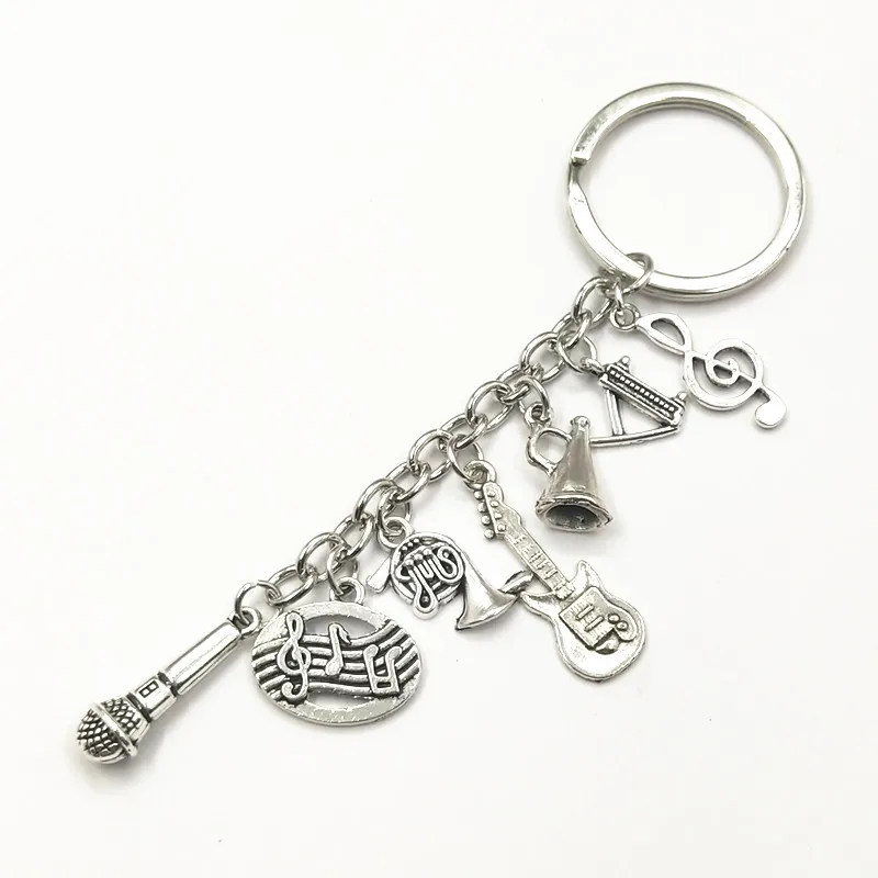 Antique Silver I Love Music Piano Saxophone Pendant Musical Instruments Treble Clef Music Charms Car Keychain Key Rings Jewelry
Antique Silver I Love Music Piano Saxophone Pendant Musical Instruments Treble Clef Music Charms Car Keychain Key Rings Jewelry