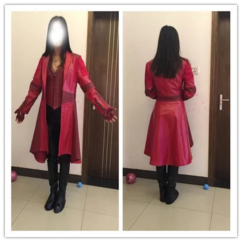 Captain America: Civil War Scarlet Witch Wanda Django Maximoff cosplay costume red costume made PU
Captain America: Civil War Scarlet Witch Wanda Django Maximoff cosplay costume red costume made PU