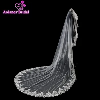 AOLANES 2018 New 2.5 Meters One Layer Lace Appliques Crystals Edge Long Wedding Veils Lace At Bottom Bridal Veil Velos De Novia
AOLANES 2018 New 2.5 Meters One Layer Lace Appliques Crystals Edge Long Wedding Veils Lace At Bottom Bridal Veil Velos De Novia