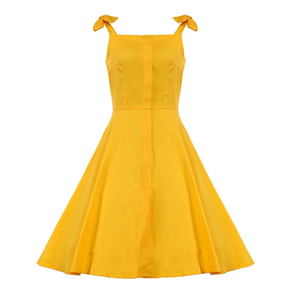 SexeMara New Fashion Ladies Sleeveleess 1950s Vintage Style Lemon Yellow Bowknot Pin Up Dress Swing Dress Ball Gown Rockabilly
SexeMara New Fashion Ladies Sleeveleess 1950s Vintage Style Lemon Yellow Bowknot Pin Up Dress Swing Dress Ball Gown Rockabilly