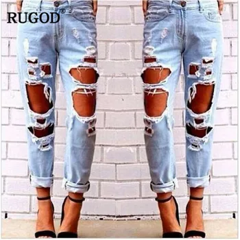 RUGOD Elastic Ripped Skinny Jeans Slim women Pants Vintage Hip Hop Hole Ankle Cutting Pants New Summer 2019
RUGOD Elastic Ripped Skinny Jeans Slim women Pants Vintage Hip Hop Hole Ankle Cutting Pants New Summer 2019