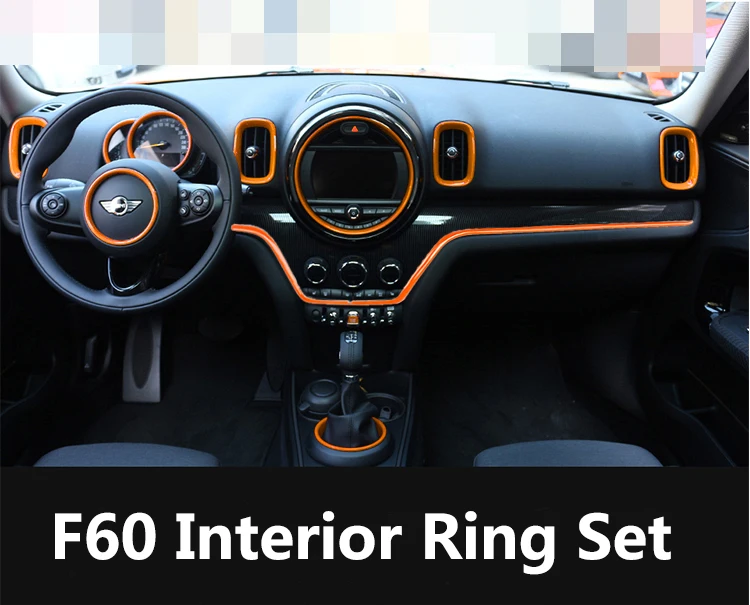 Brand New Abs Plastic Uv Protected Interior Rings Mini Ray Style Many Color For Mini Countryman F60 11 Pcs Set