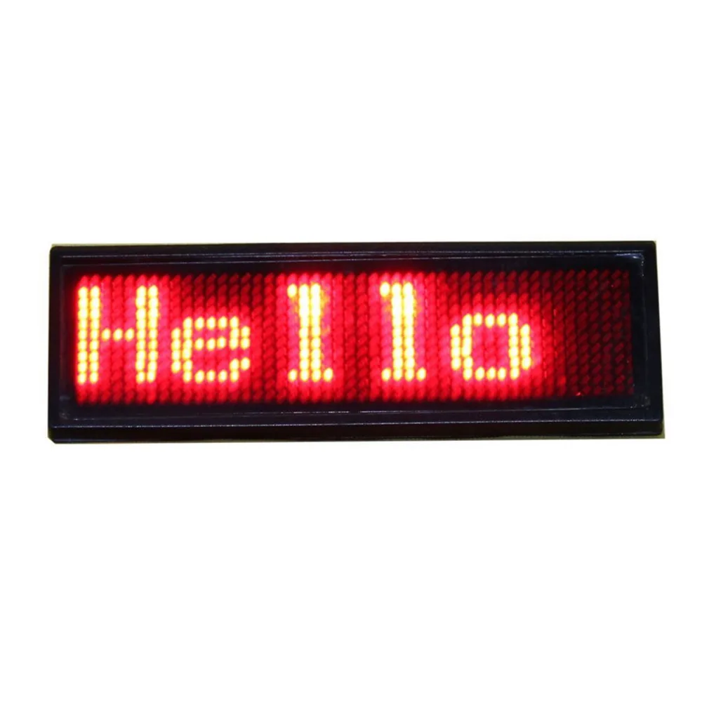 12 x 48 pixels Red Color LED Name Badge Programmable Message Sign Board Support Arabic etc Multinational language
12 x 48 pixels Red Color LED Name Badge Programmable Message Sign Board Support Arabic etc Multinational language