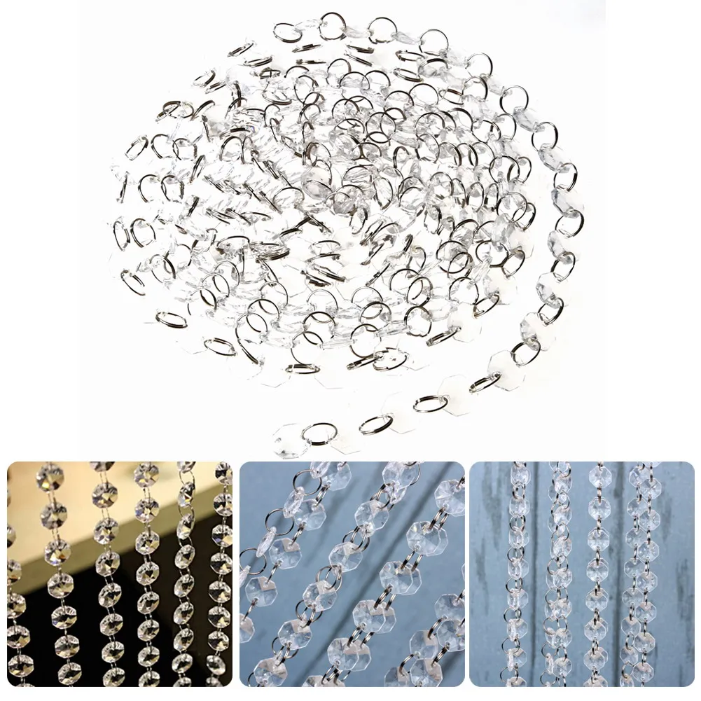 10m/33 FT Crystal Curtain Clear Door Hanging Bead Curtains Window Decoration Acrylic Beads Garland Chandelier Wedding Supplies
10m/33 FT Crystal Curtain Clear Door Hanging Bead Curtains Window Decoration Acrylic Beads Garland Chandelier Wedding Supplies