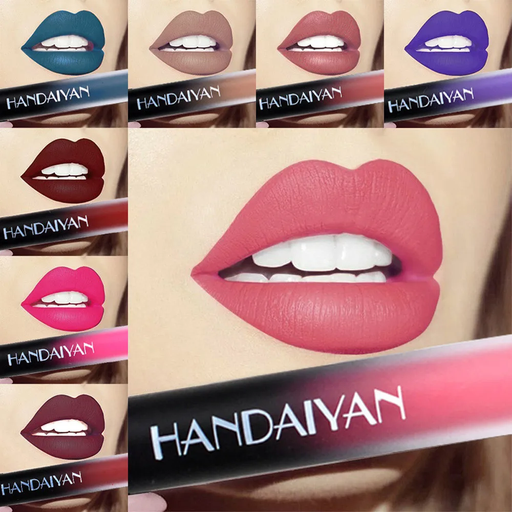 HANDAIYAN Waterproof Liquid Lip Gloss Metallic Matte Lipstick Cosmetic Sexy Batom Mate Lip Tint Makeup Lasting 24 Hours Mate #F
HANDAIYAN Waterproof Liquid Lip Gloss Metallic Matte Lipstick Cosmetic Sexy Batom Mate Lip Tint Makeup Lasting 24 Hours Mate #F