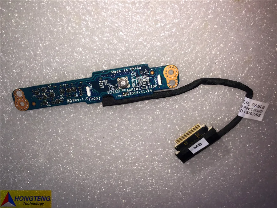 Оригинальная фотовспышка для DELL ALIENWARE 17 R3, плата кнопки питания с кабелем P43F
Оригинальная фотовспышка для DELL ALIENWARE 17 R3, плата кнопки питания с кабелем P43F