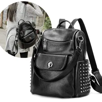 Fashion Women's Backpack High Quality Teen Leather Backpack Girl School Personality Shoulder Bag Bagpack mochila
Fashion Women's Backpack High Quality Teen Leather Backpack Girl School Personality Shoulder Bag Bagpack mochila