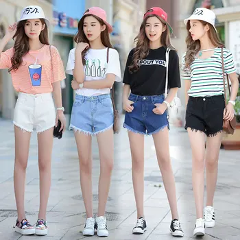 Jeans tide hole loose women summer cotton shorts worn high waisted Korean lady flash Jeans
Jeans tide hole loose women summer cotton shorts worn high waisted Korean lady flash Jeans